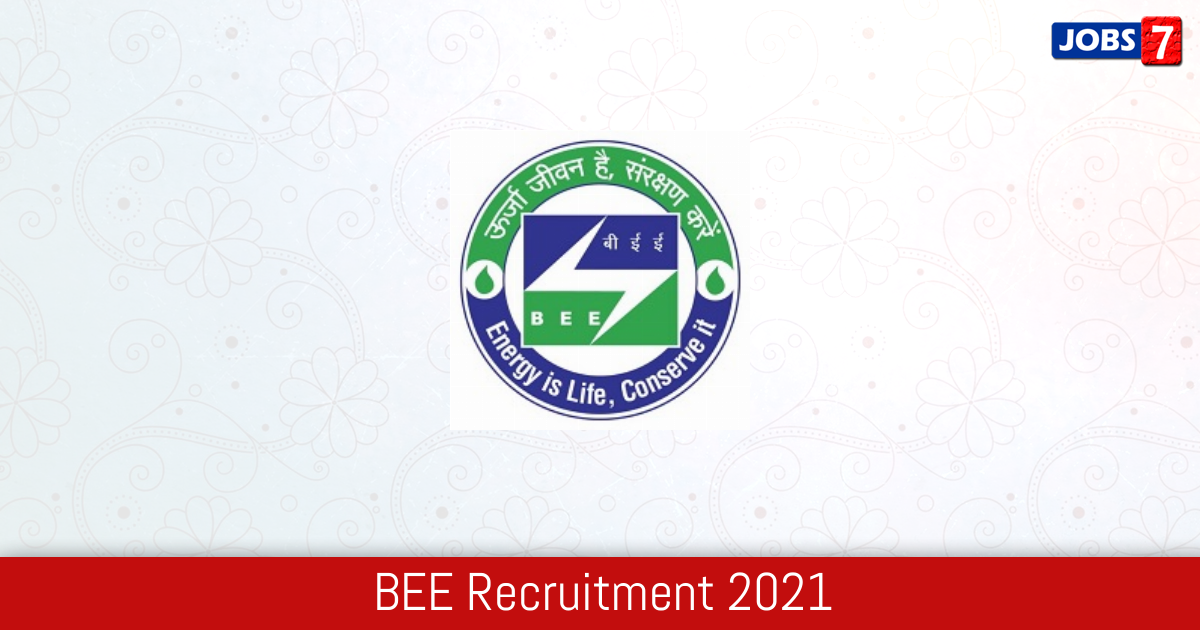 BEE Recruitment 2024:  Jobs in BEE | Apply @ beeindia.gov.in