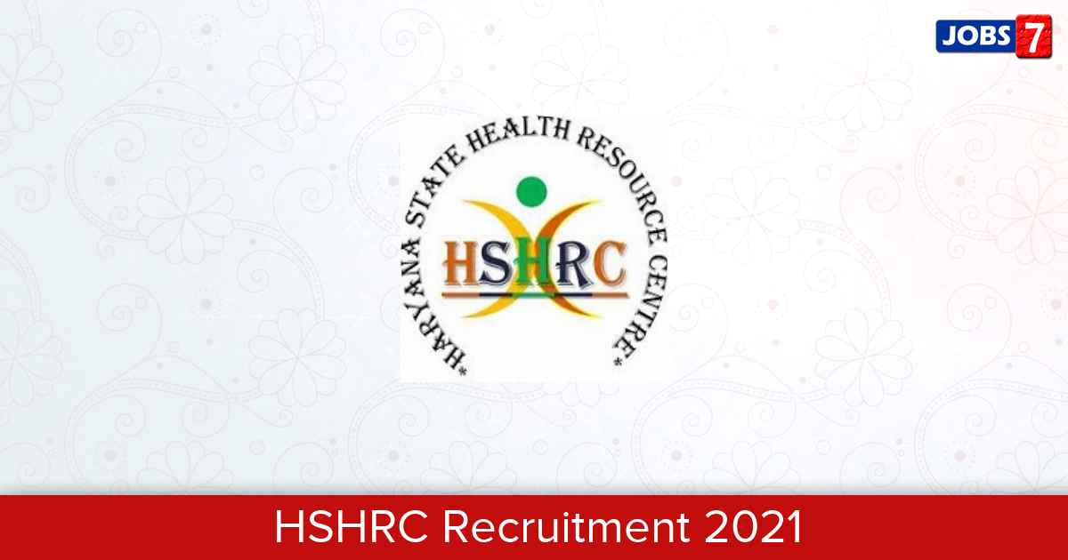 HSHRC Recruitment 2024:  Jobs in HSHRC | Apply @ hshrc.gov.in