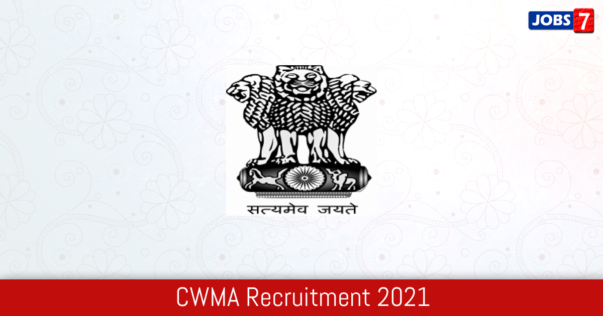 CWMA Recruitment 2024:  Jobs in CWMA | Apply @ jalshakti-dowr.gov.in