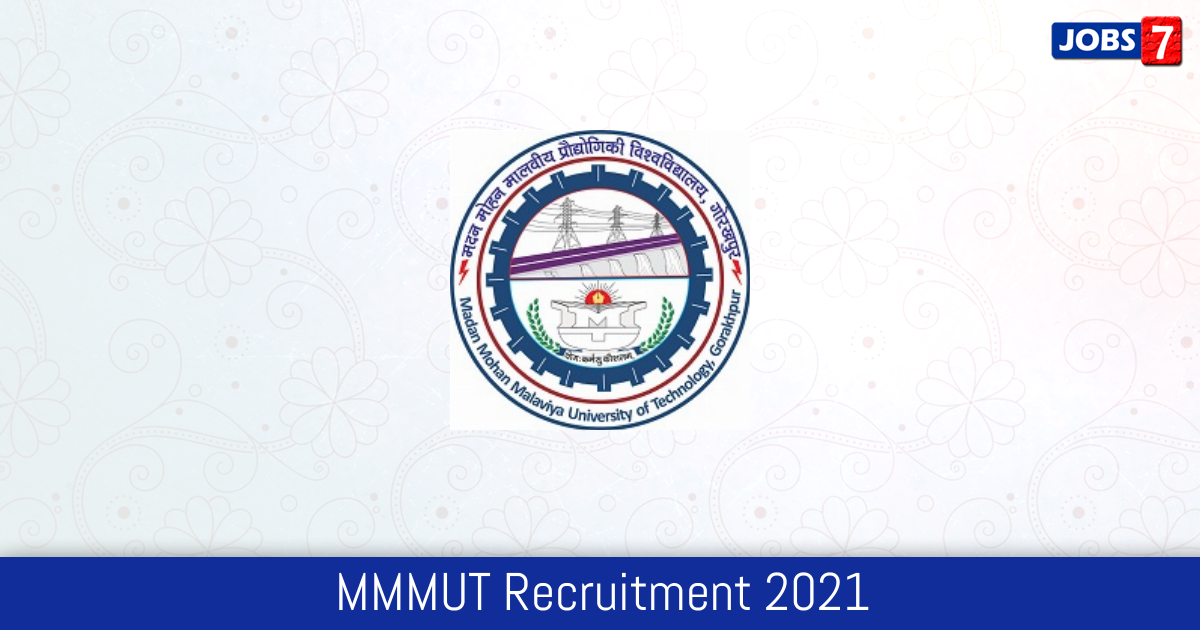 MMMUT Recruitment 2024:  Jobs in MMMUT | Apply @ www.mmmut.ac.in