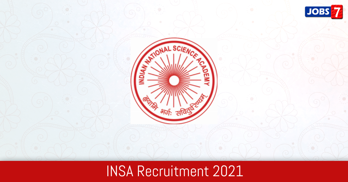 INSA Recruitment 2024:  Jobs in INSA | Apply @ www.insaindia.res.in