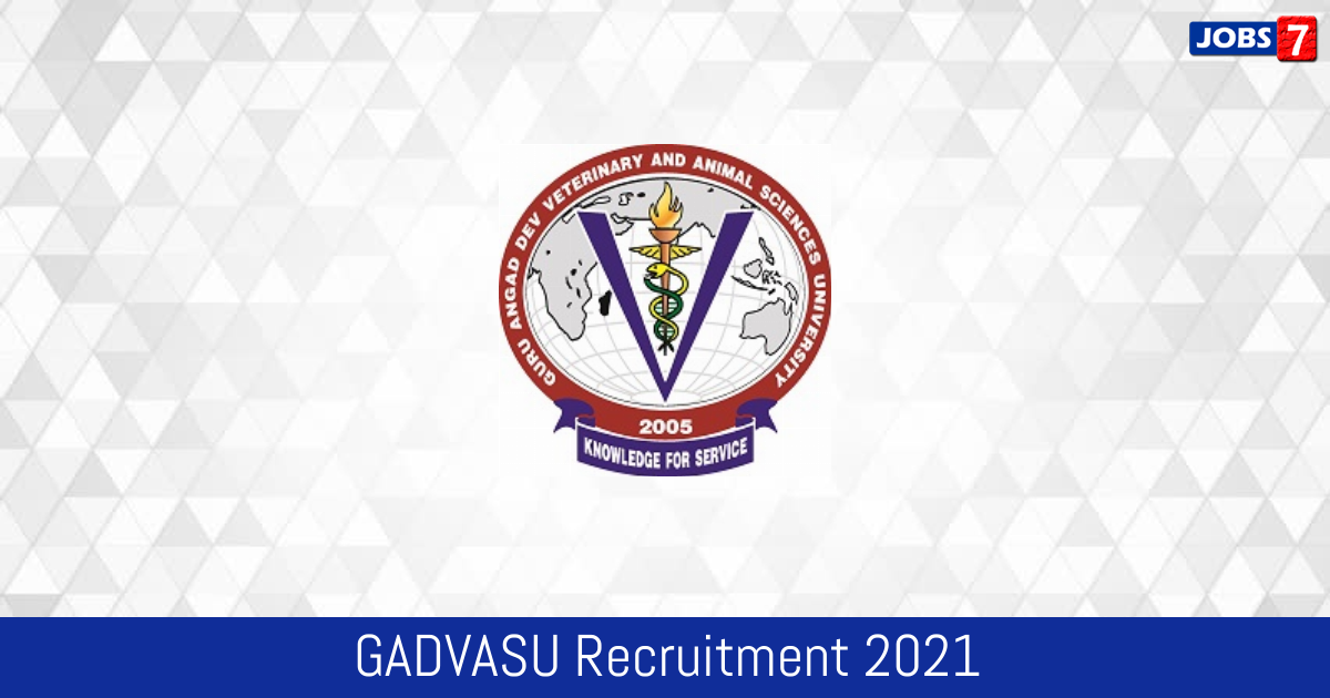 GADVASU Recruitment 2024:  Jobs in GADVASU | Apply @ www.gadvasu.in