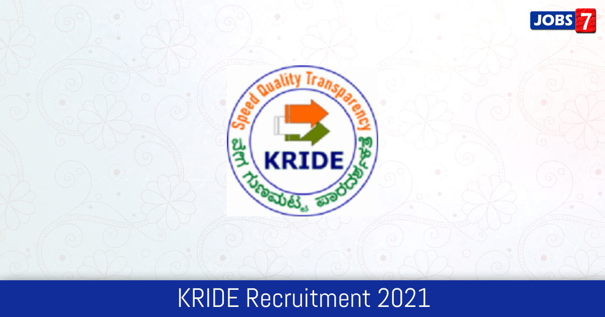 KRIDE Recruitment 2024:  Jobs in KRIDE | Apply @ kride.in
