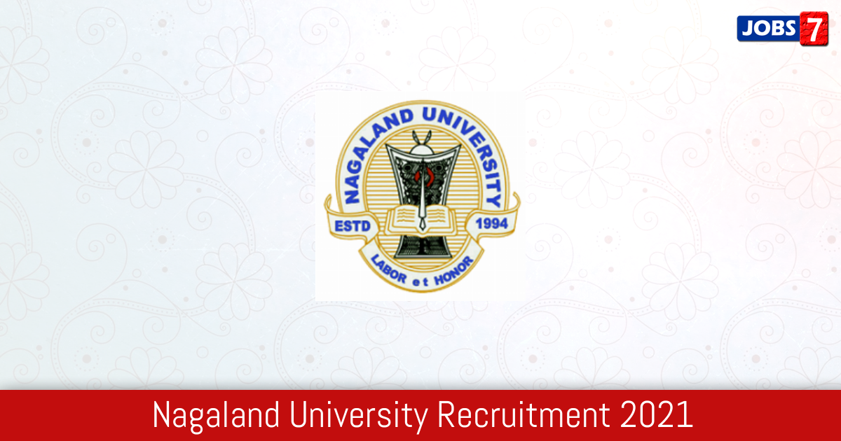 Nagaland University Recruitment 2024:  Jobs in Nagaland University | Apply @ nagalanduniversity.ac.in
