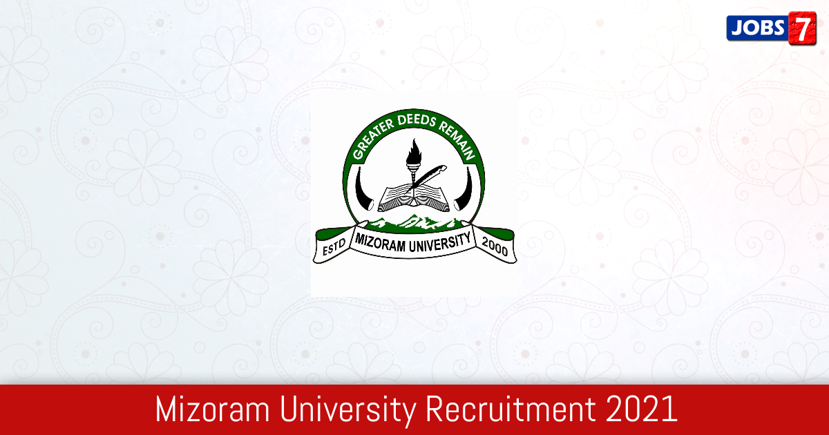 Mizoram University Recruitment 2024:  Jobs in Mizoram University | Apply @ mzu.edu.in