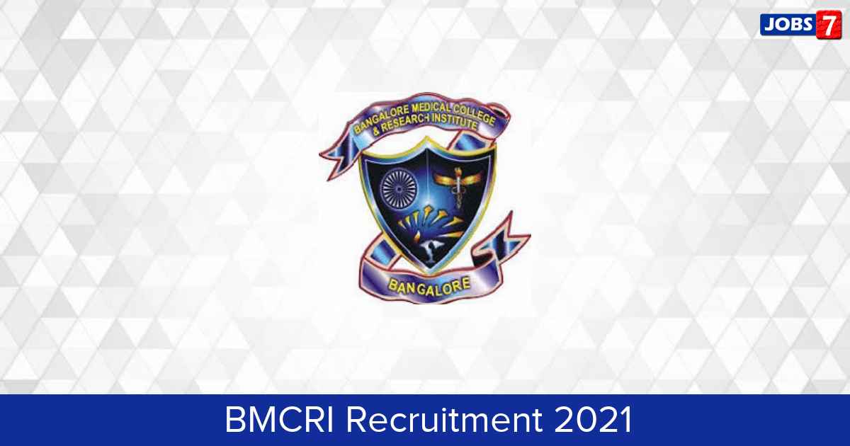 BMCRI Recruitment 2024:  Jobs in BMCRI | Apply @ www.bmcri.org