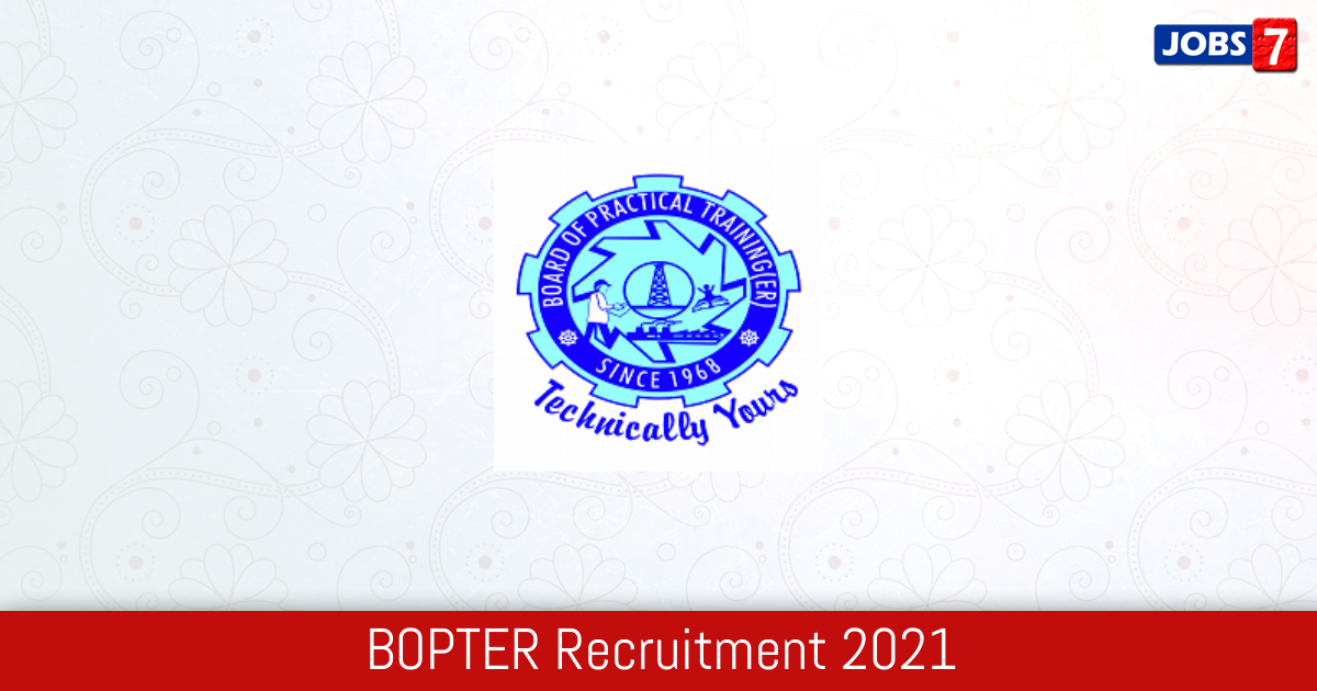 BOPTER Recruitment 2024:  Jobs in BOPTER | Apply @ www.bopter.gov.in