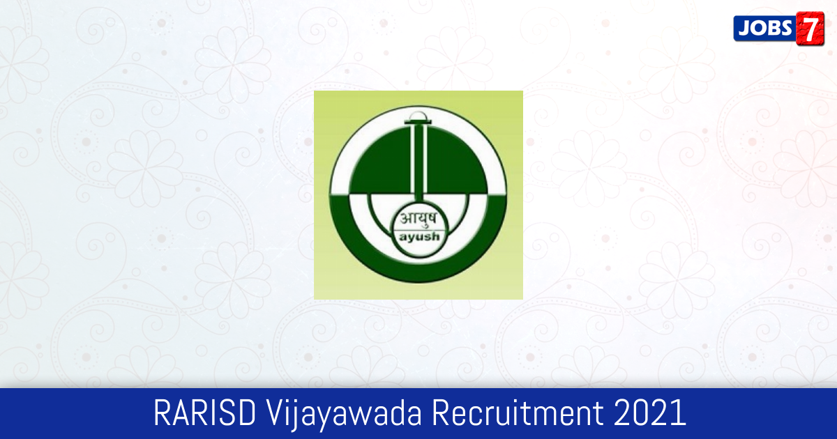 RARISD Vijayawada Recruitment 2024:  Jobs in RARISD Vijayawada | Apply @ www.ccras.nic.in
