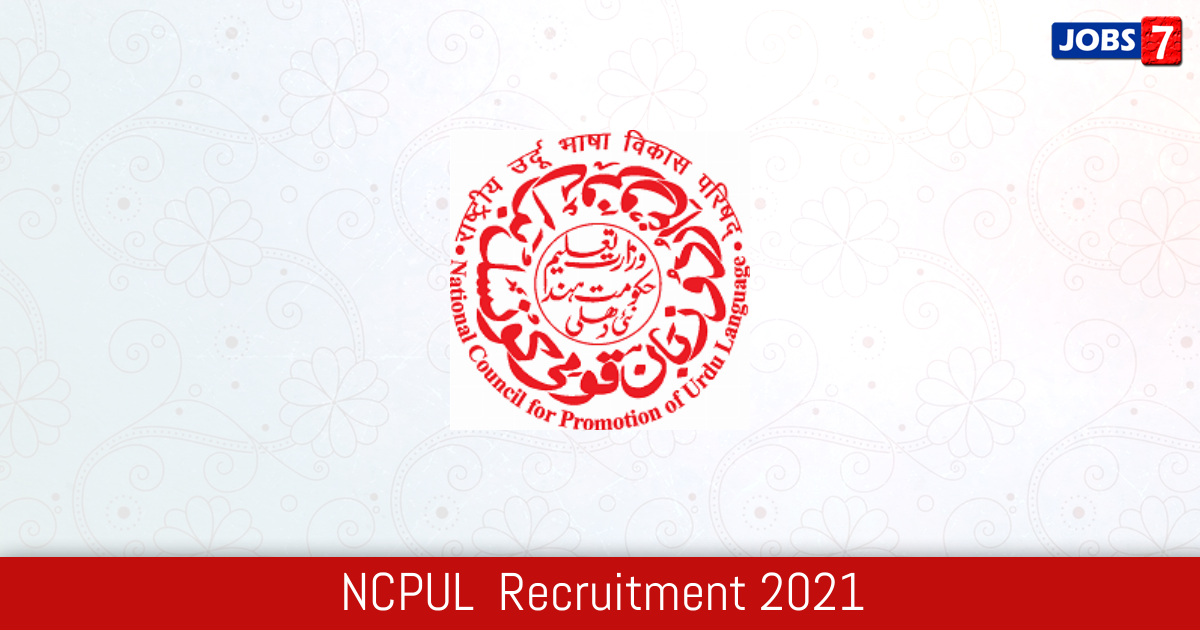NCPUL  Recruitment 2024:  Jobs in NCPUL  | Apply @ www.urducouncil.nic.in