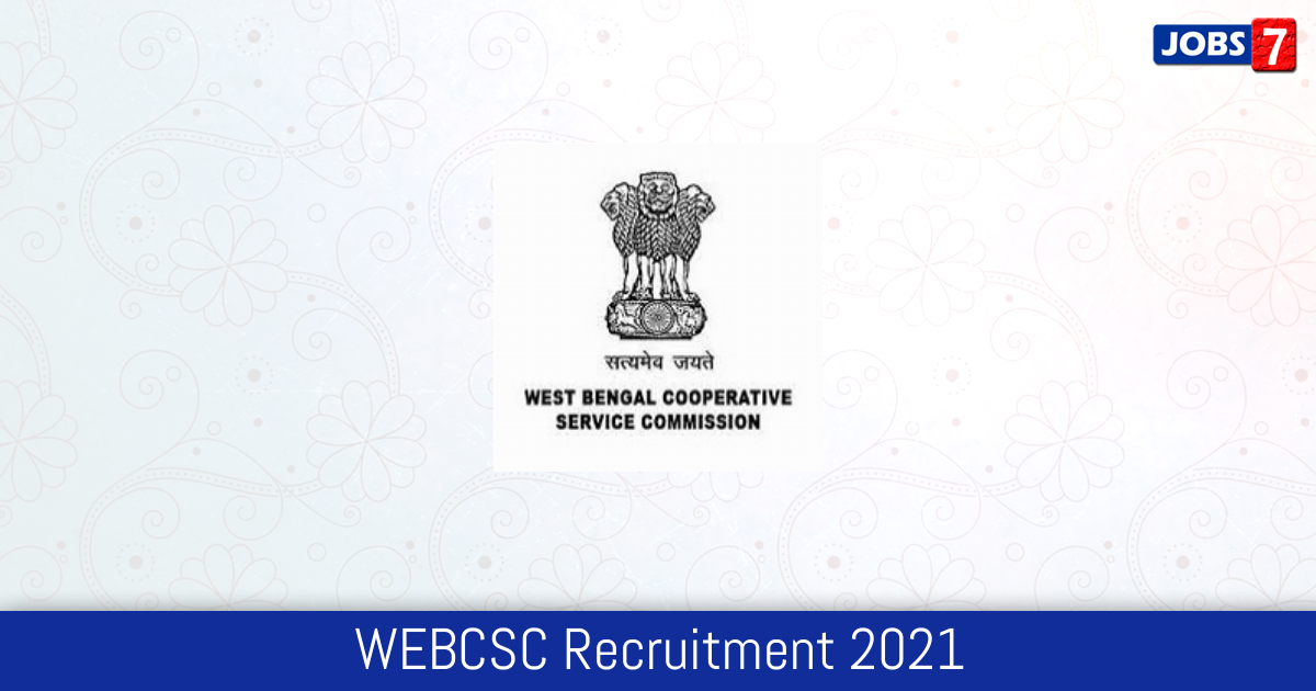 WEBCSC Recruitment 2024:  Jobs in WEBCSC | Apply @ www.webcsc.org