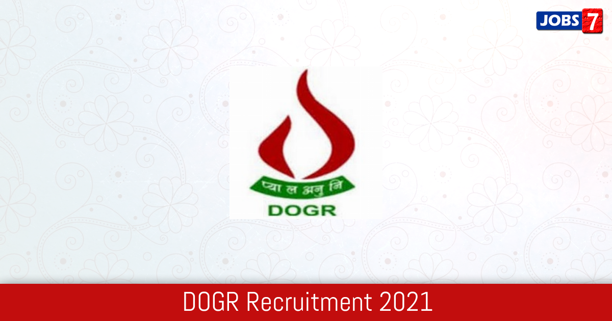DOGR Recruitment 2024:  Jobs in DOGR | Apply @ dogr.icar.gov.in