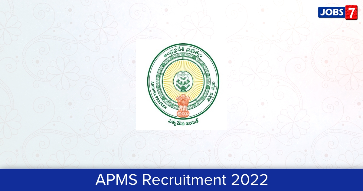 APMS Recruitment 2024:  Jobs in APMS | Apply @ apms.apcfss.in