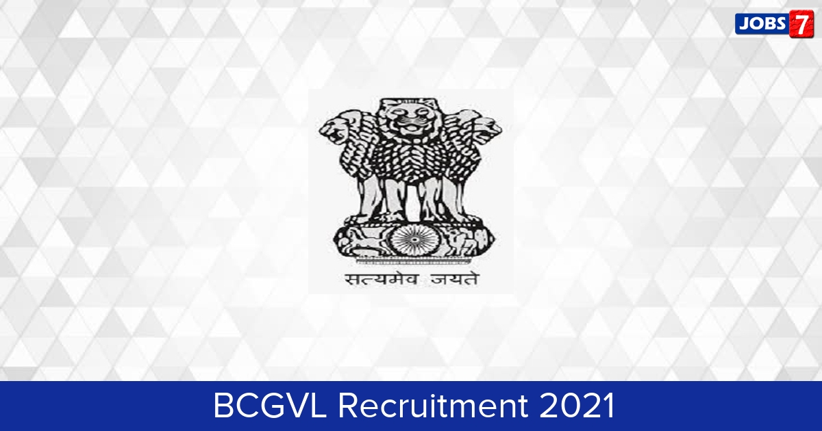 BCGVL Recruitment 2024:  Jobs in BCGVL | Apply @ dirbcglab.gov.in