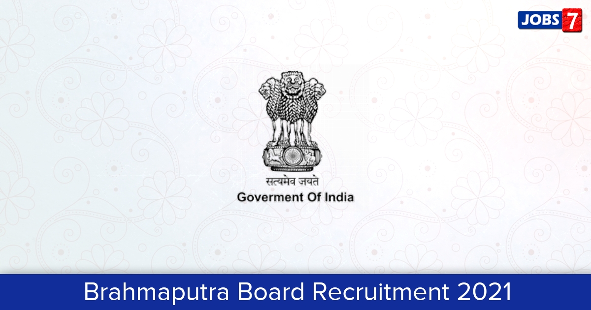 Brahmaputra Board Recruitment 2024:  Jobs in Brahmaputra Board | Apply @ brahmaputraboard.gov.in