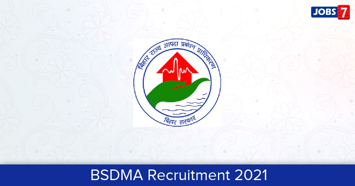 BSDMA Recruitment 2024:  Jobs in BSDMA | Apply @ bsdma.org
