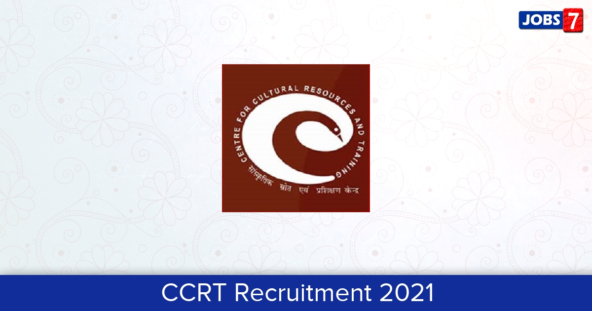 CCRT Recruitment 2024:  Jobs in CCRT | Apply @ www.ccrtindia.gov.in