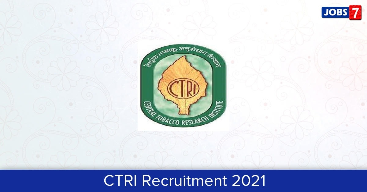CTRI Recruitment 2024:  Jobs in CTRI | Apply @ ctri.icar.gov.in