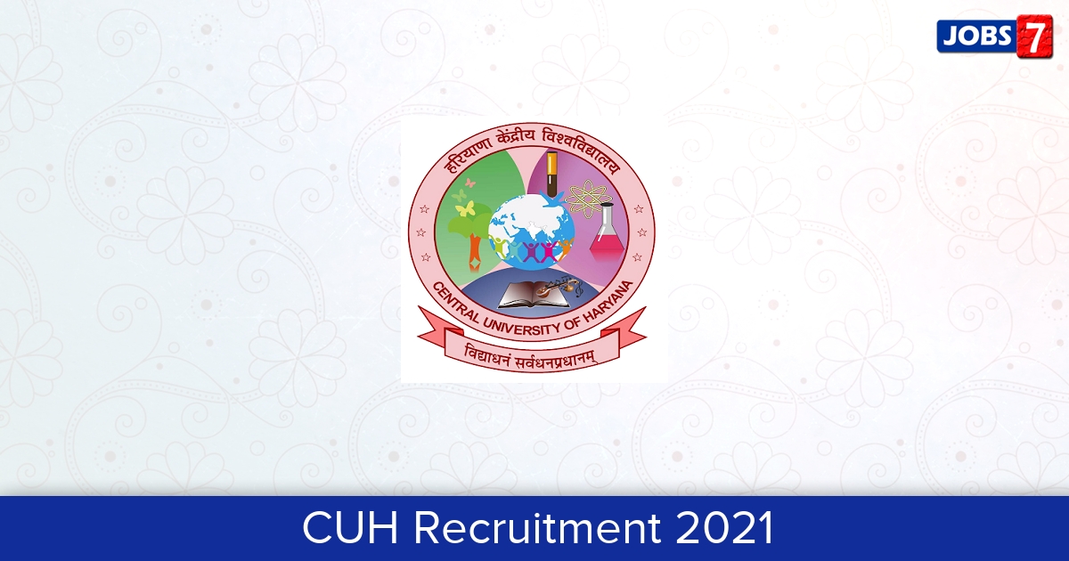 CUH Recruitment 2024:  Jobs in CUH | Apply @ www.cuh.ac.in