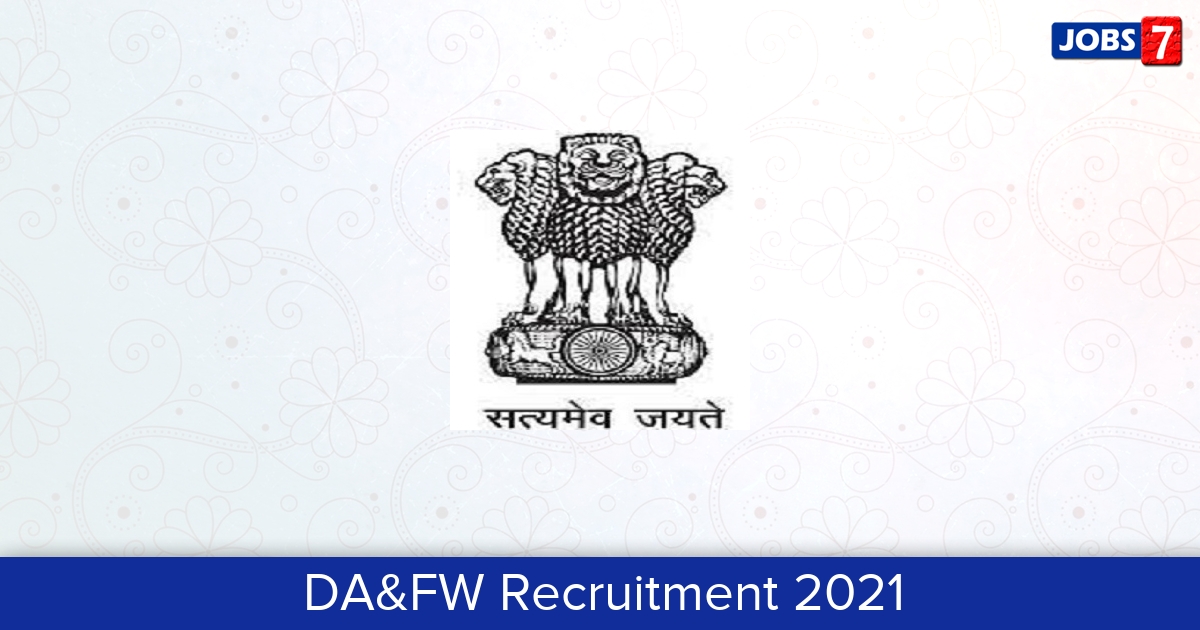 DA&FW Recruitment 2024:  Jobs in DA&FW | Apply @ agricoop.nic.in