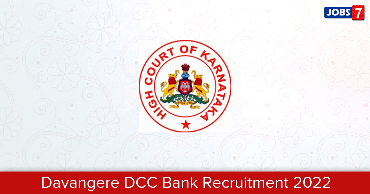 Davangere DCC Bank Recruitment 2024:  Jobs in Davangere DCC Bank | Apply @ www.ddccbank.co.in