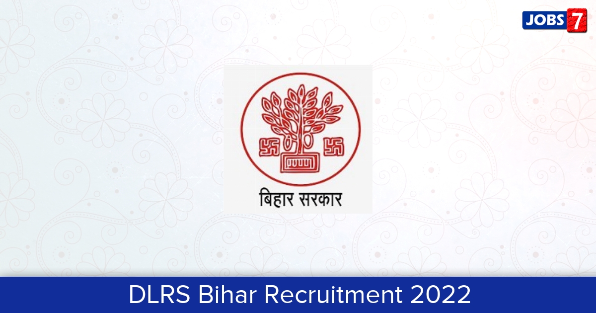 DLRS Bihar Recruitment 2024:  Jobs in DLRS Bihar | Apply @ dlrs.bihar.gov.in