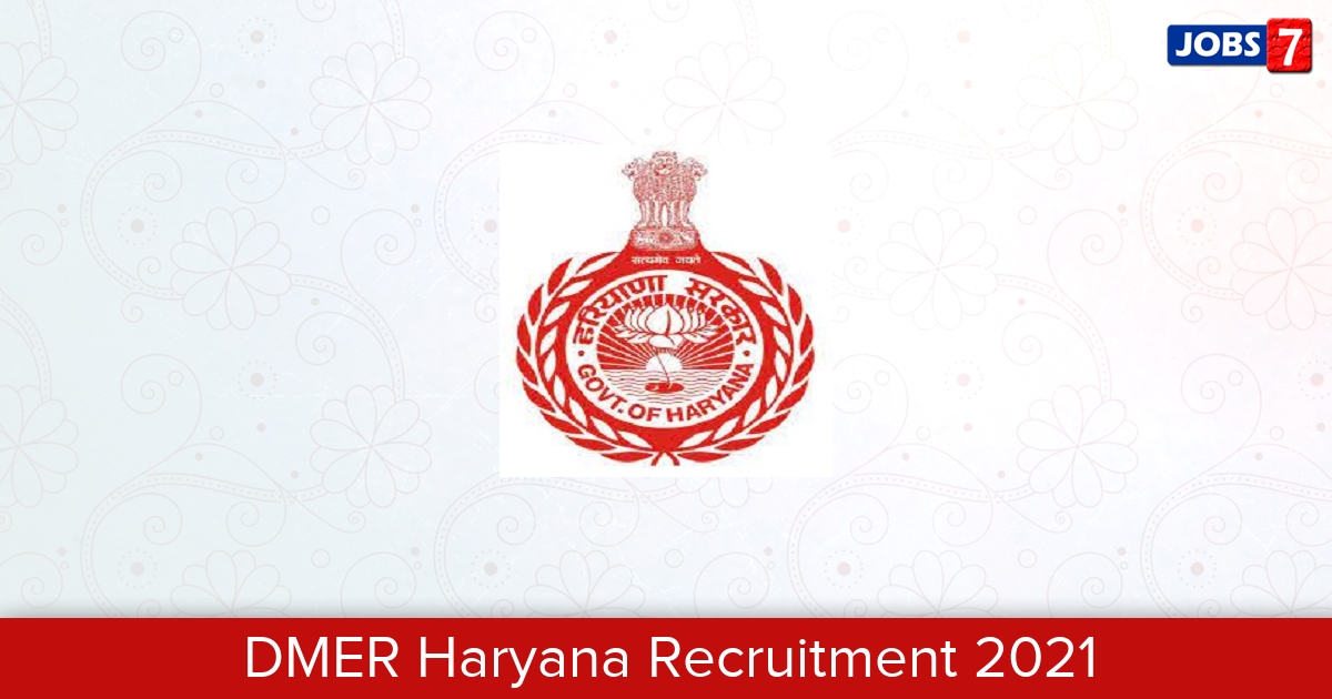 DMER Haryana Recruitment 2024:  Jobs in DMER Haryana | Apply @ dmerharyana.org