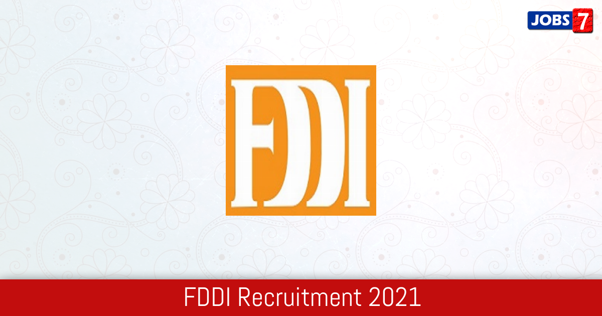 FDDI Recruitment 2024:  Jobs in FDDI | Apply @ www.fddiindia.com