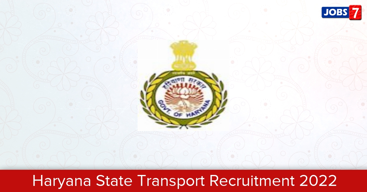 Haryana State Transport Recruitment 2024:  Jobs in Haryana State Transport | Apply @ www.haryanatransport.gov.in