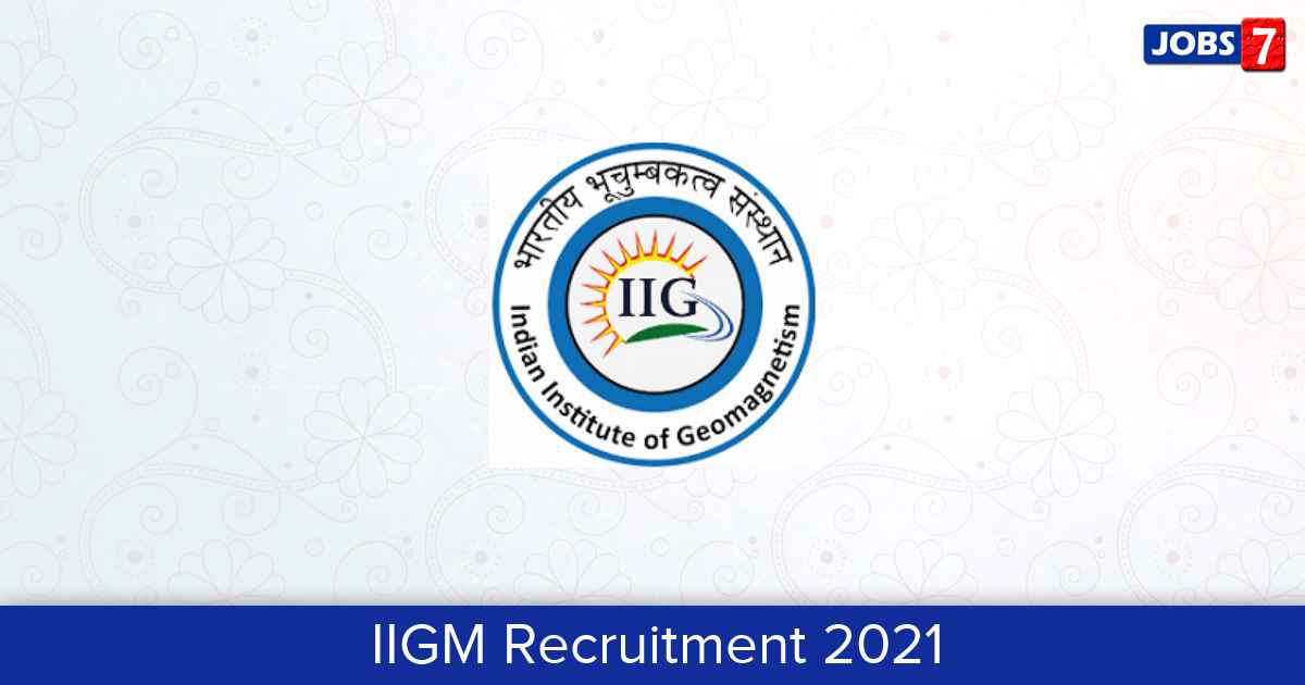 IIGM Recruitment 2024:  Jobs in IIGM | Apply @ iigm.res.in