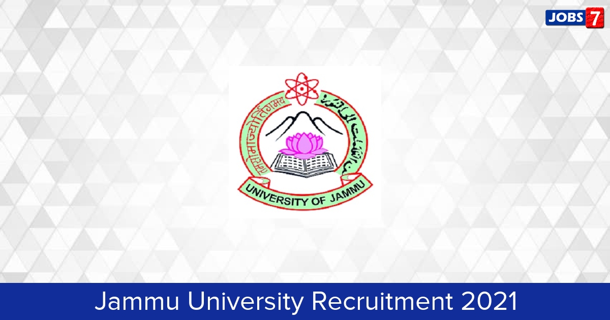 Jammu University Recruitment 2024:  Jobs in Jammu University | Apply @ www.jammuuniversity.ac.in