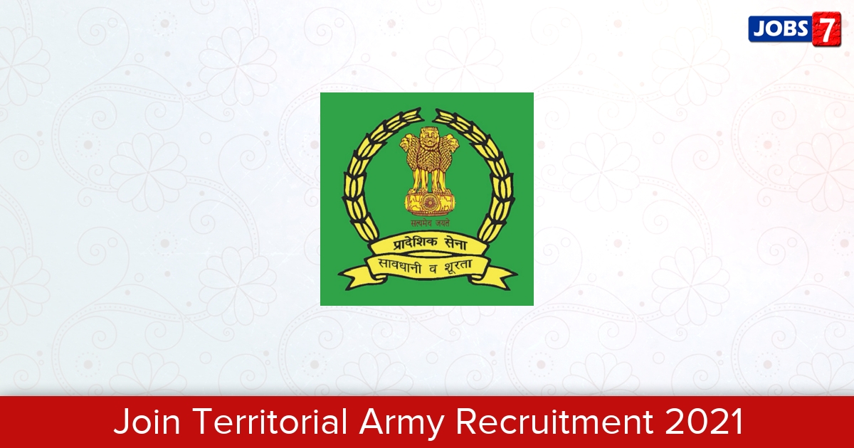Join Territorial Army Recruitment 2024:  Jobs in Join Territorial Army | Apply @ www.jointerritorialarmy.gov.in
