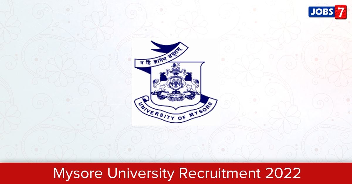 Mysore University Recruitment 2024:  Jobs in Mysore University | Apply @ uni-mysore.ac.in/english-version