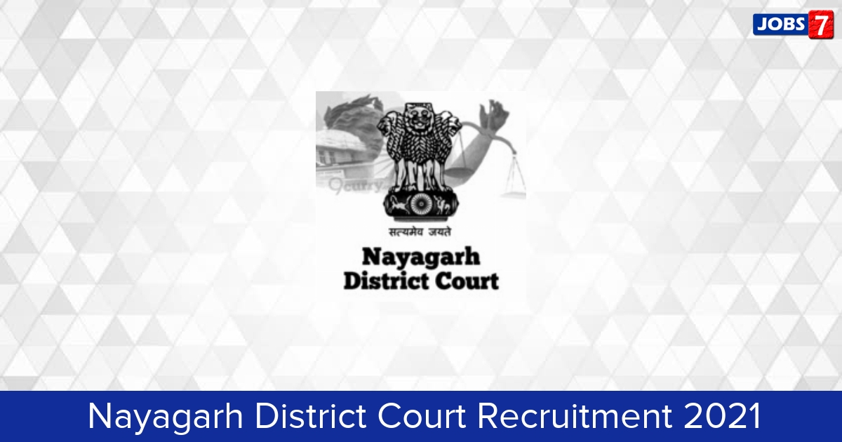 Nayagarh District Court Recruitment 2024:  Jobs in Nayagarh District Court | Apply @ districts.ecourts.gov.in/nayagarh
