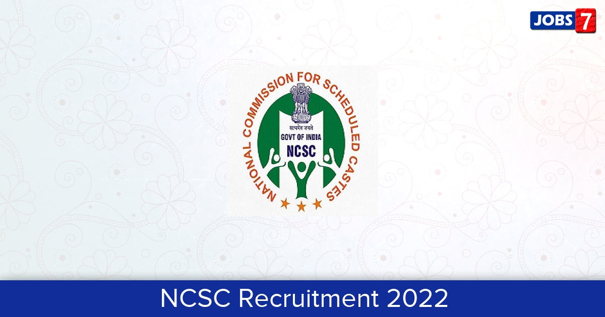 NCSC Recruitment 2024:  Jobs in NCSC | Apply @ ncsc.nic.in