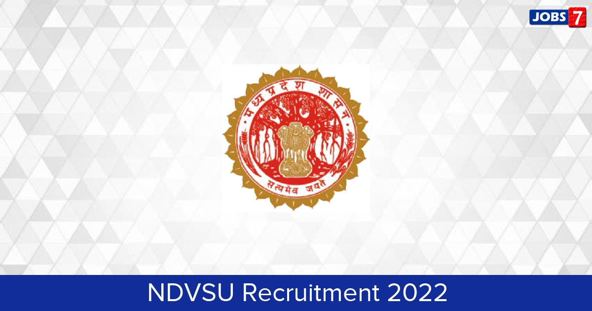 NDVSU Recruitment 2024:  Jobs in NDVSU | Apply @ www.ndvsu.org