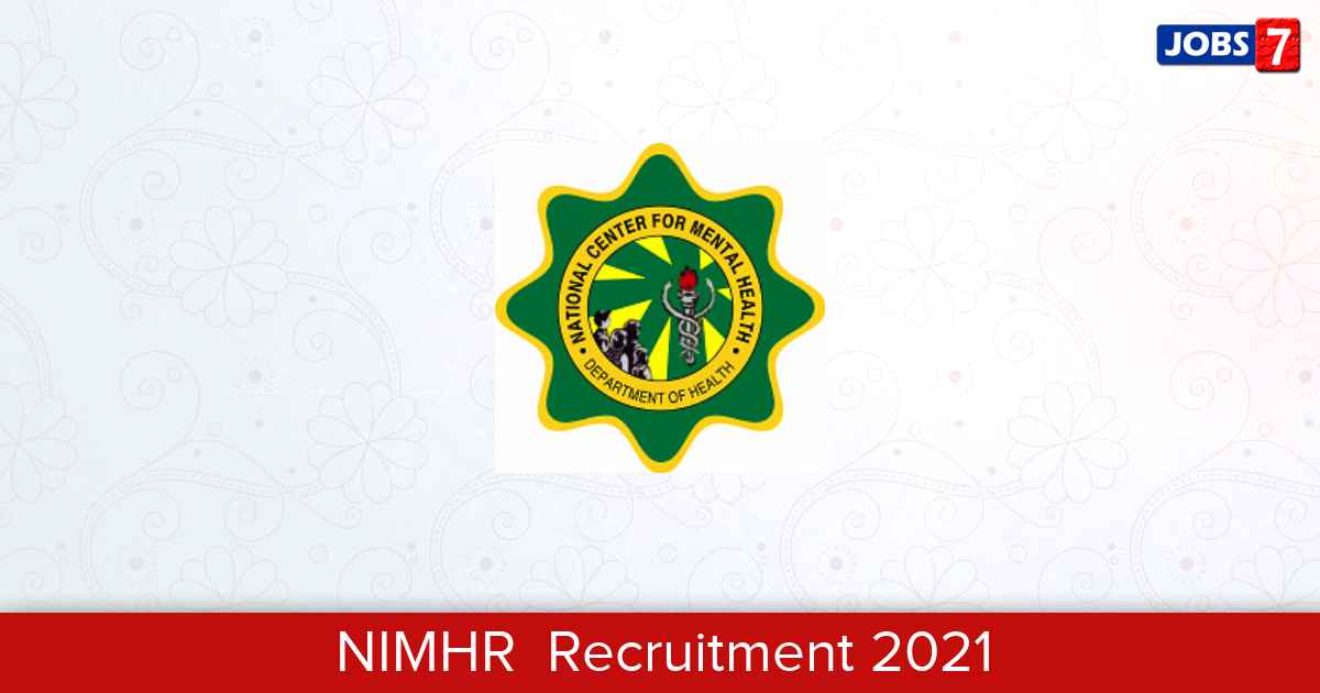 NIMHR  Recruitment 2024:  Jobs in NIMHR  | Apply @ nimhr.ac.in