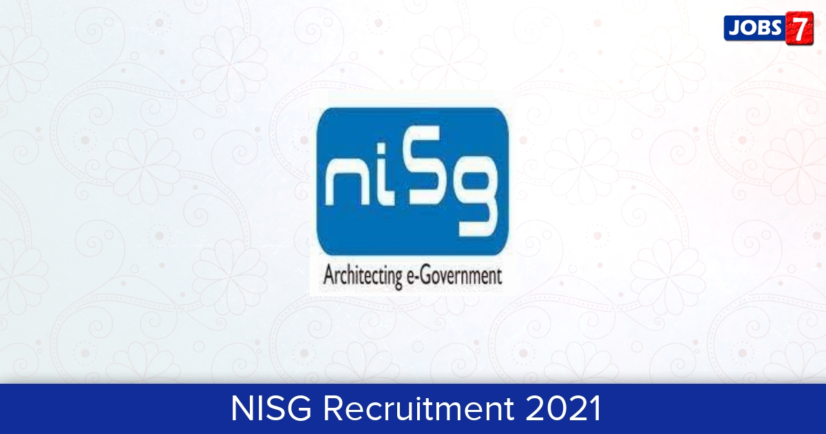 NISG Recruitment 2024:  Jobs in NISG | Apply @ www.nisg.org