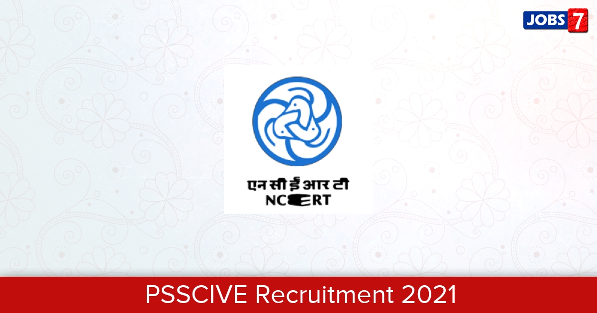 PSSCIVE Recruitment 2024:  Jobs in PSSCIVE | Apply @ psscive.in