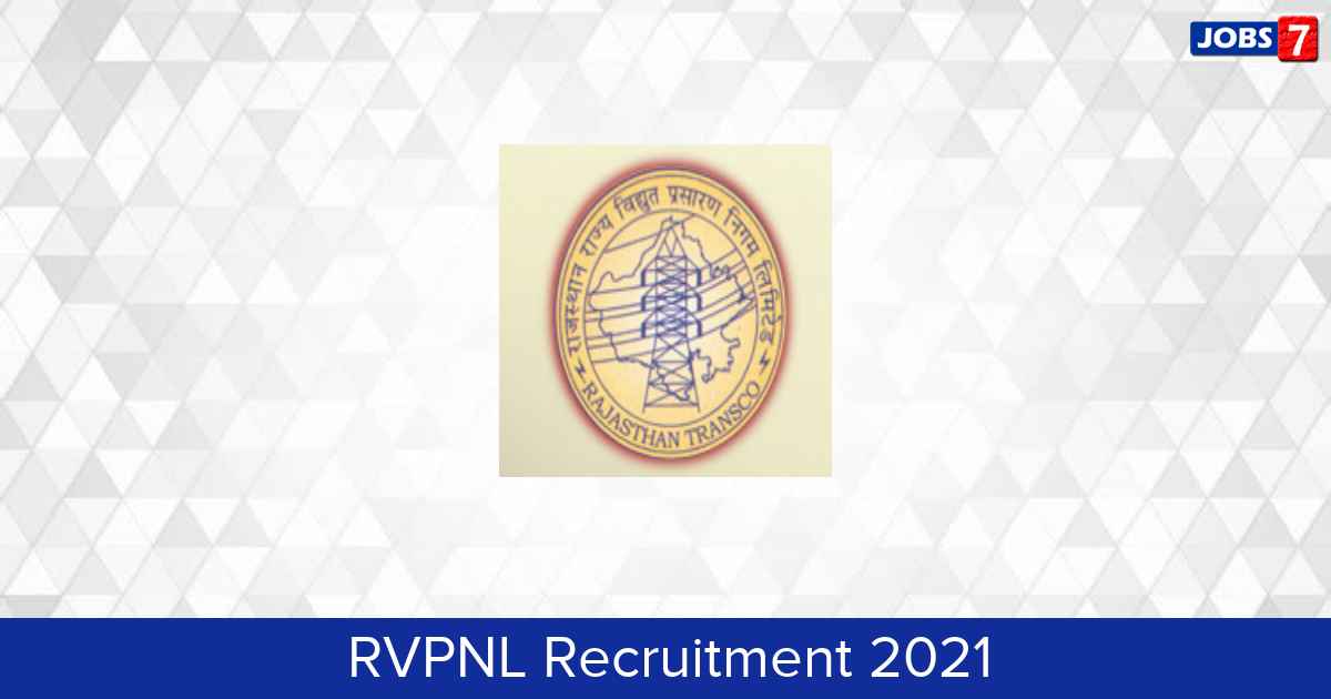 RVPNL Recruitment 2024:  Jobs in RVPNL | Apply @ energy.rajasthan.gov.in