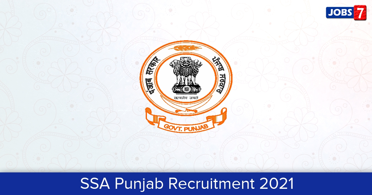 SSA Punjab Recruitment 2024:  Jobs in SSA Punjab | Apply @ www.ssapunjab.org