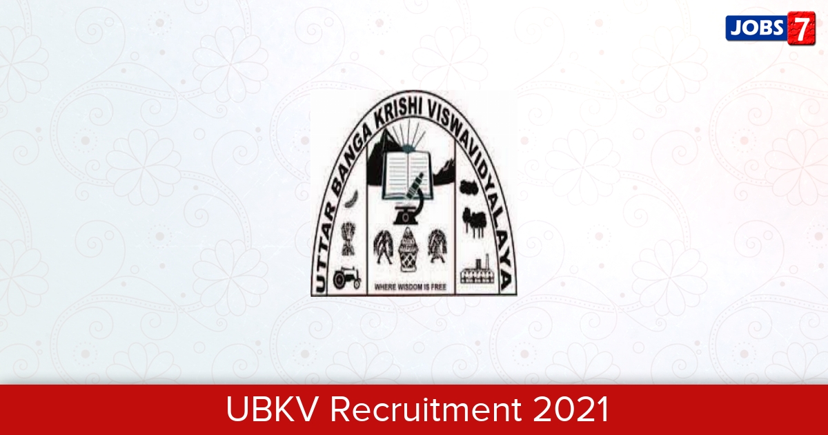 UBKV Recruitment 2024:  Jobs in UBKV | Apply @ www.ubkv.ac.in