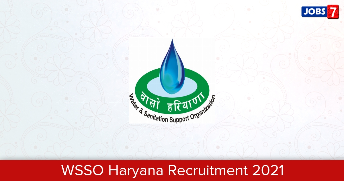 WSSO Haryana Recruitment 2024:  Jobs in WSSO Haryana | Apply @ phedharyana.gov.in/WSSO